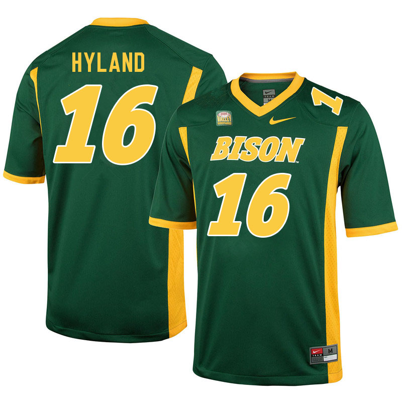 Men #16 Isaac Hyland North Dakota State Bison College Football Jerseys Stitched-Green